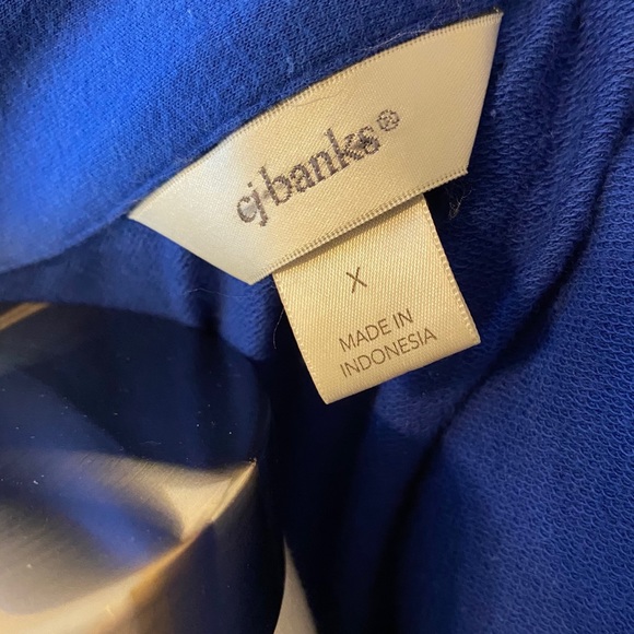 CJ Banks Zippered front jacket. Cobalt Blue - Picture 5 of 7